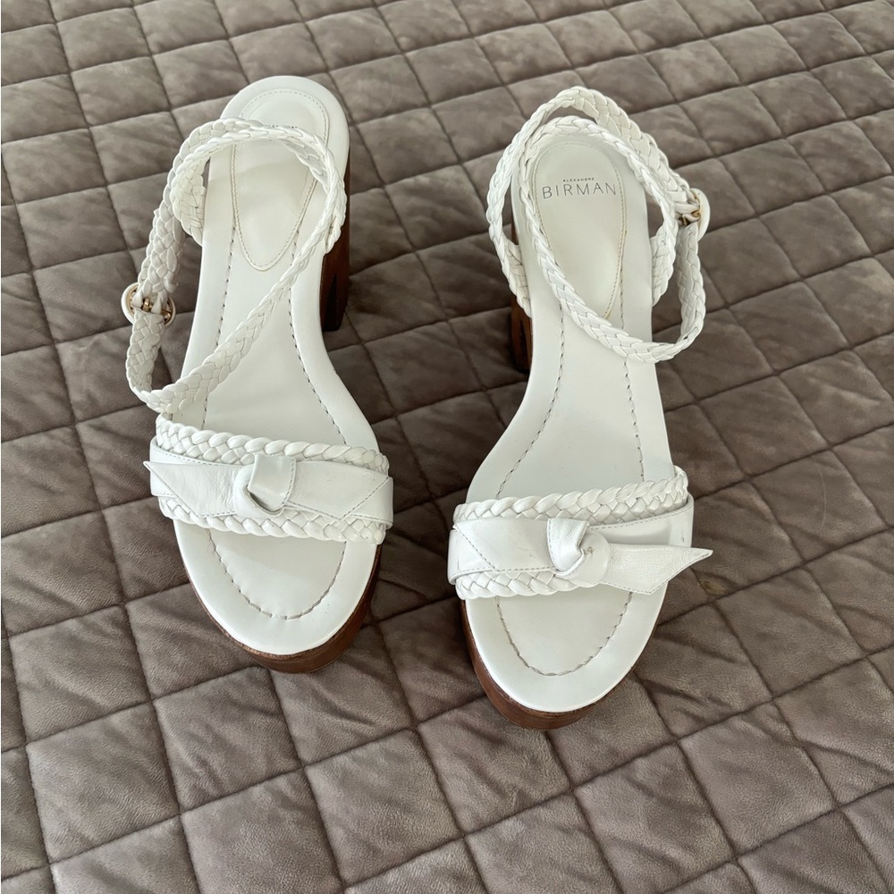 ALEXANDRE BIRMAN WOMENS CLARITA WOVEN CLOG 110 SANDALS SIZE 39.5
